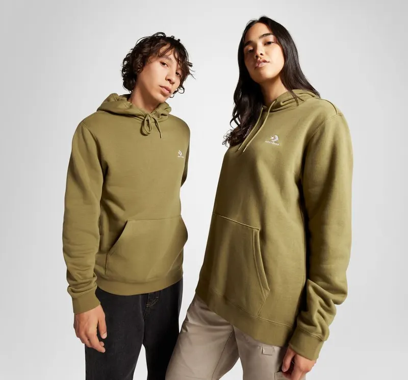 Converse Converse Go-To Embroidered Star Chevron Fleece Hoodie met standaardpasvorm Cosmic Turtle (10024509-A23)
