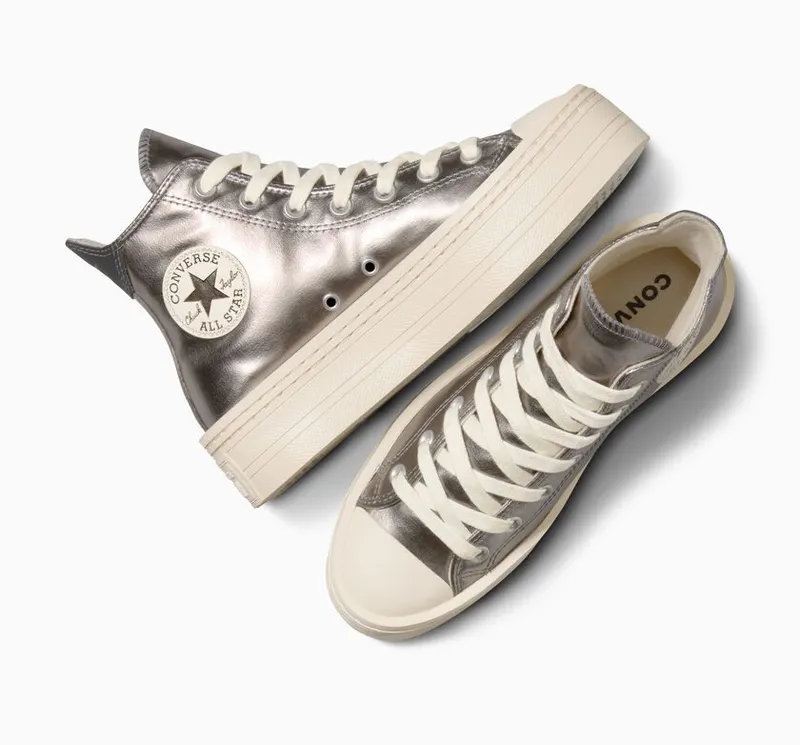 Converse Chuck Taylor All Star Modern Lift Platform Metallic Metallic Gunmetal (A09897C)