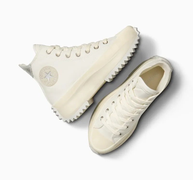Converse Run Star Hike Platform Metallic Vintage White/natural Ivory (A09901C)