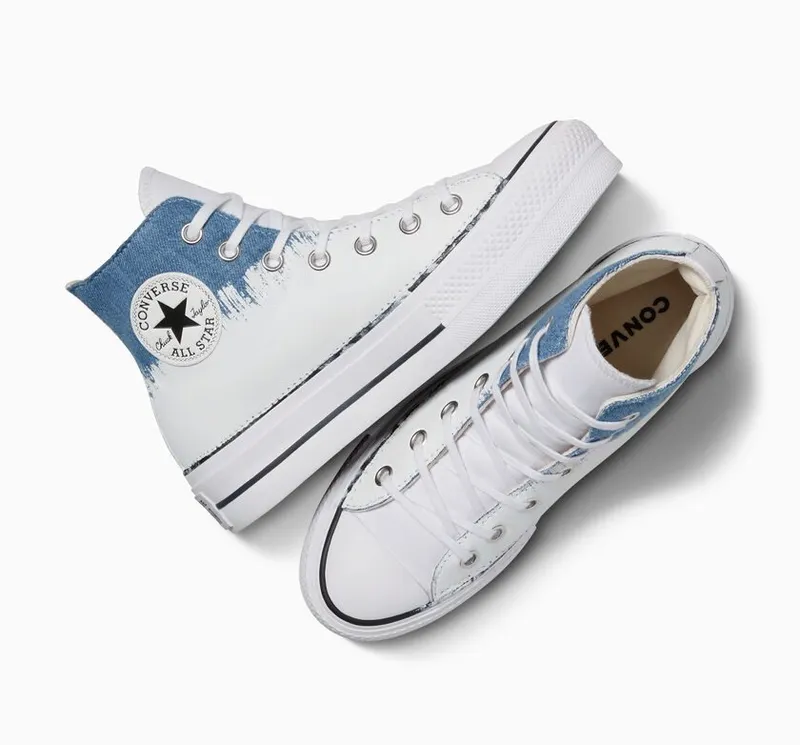 Converse Chuck Taylor All Star Lift Denim Paint Denim White Paint (A10226C)