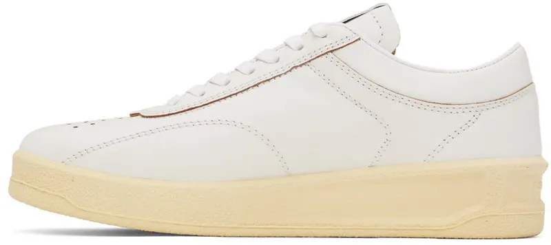 Jil Sander White Lace-Up Sneakers (J32WS0014_P2644)
