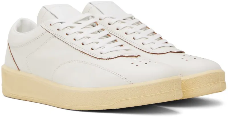 Jil Sander White Lace-Up Sneakers (J32WS0014_P2644)
