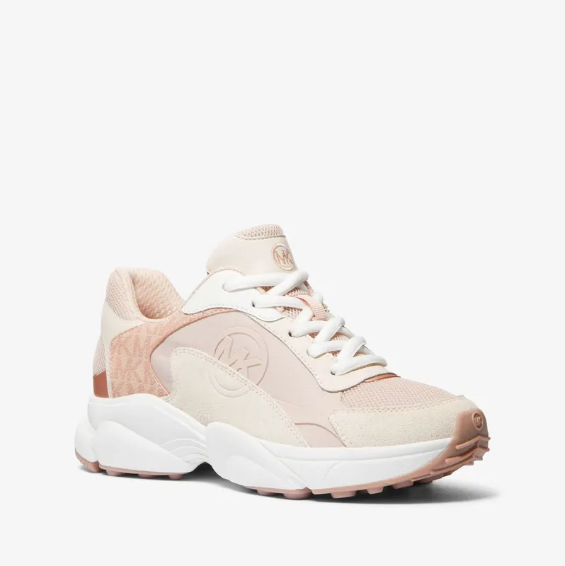 Michael Kors MK Sami Mixed-Media Trainer – Ballet (43S4SMFSAD-1717)