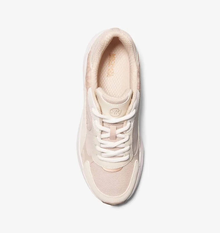 Michael Kors MK Sami Mixed-Media Trainer – Ballet (43S4SMFSAD-1717)