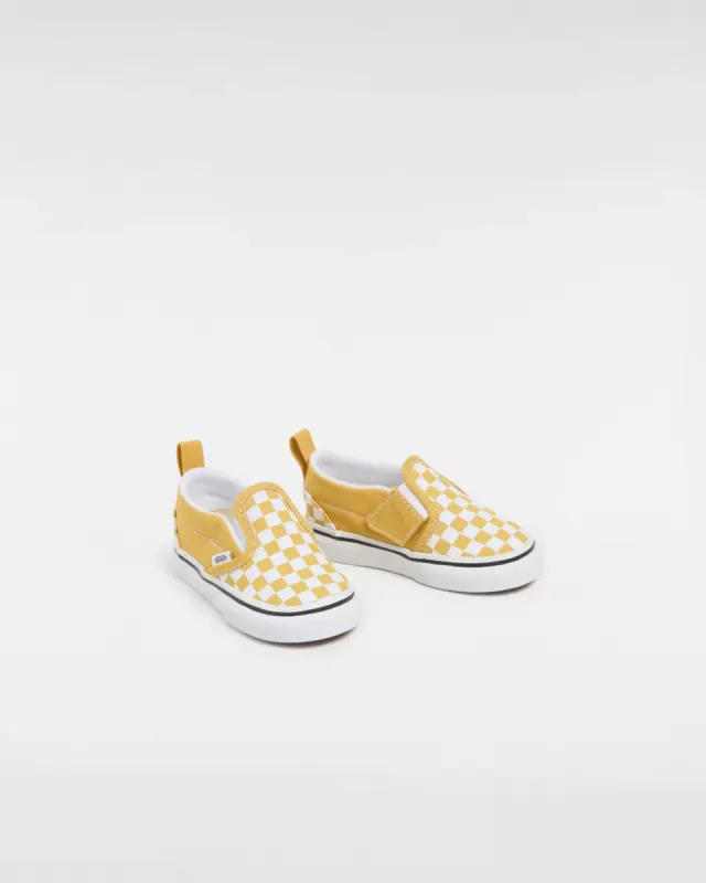 VANS Classic Slip-on Klittenbandschoenen Voor Peuters Geel (VN000UBSLSV)