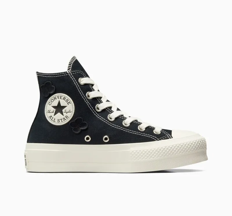 Converse Chuck Taylor All Star Lift 3D Flowers Zwart/zwart/egret (A09099C)