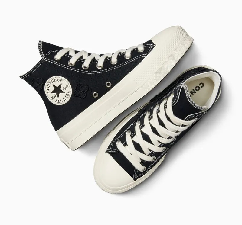 Converse Chuck Taylor All Star Lift 3D Flowers Zwart/zwart/egret (A09099C)