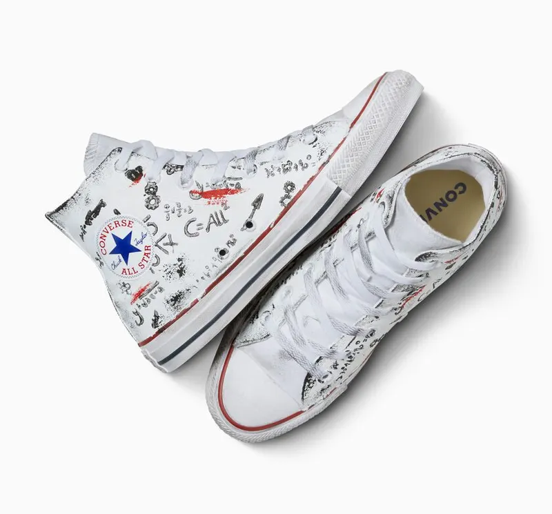 Converse Chuck Taylor All Star Scuffed White Hand Paint (A10237C)