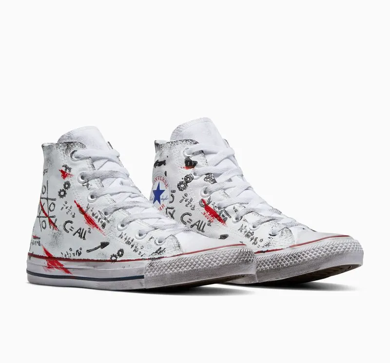 Converse Chuck Taylor All Star Scuffed White Hand Paint (A10237C)