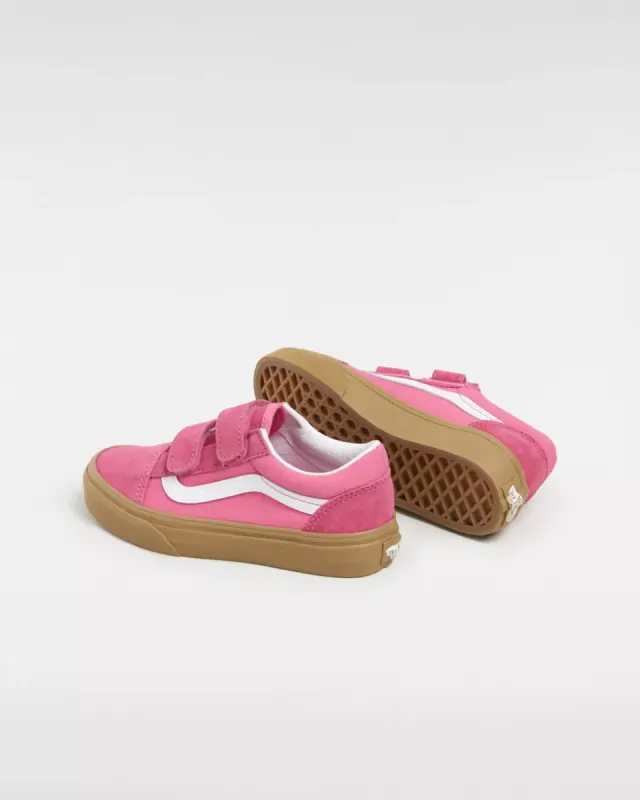 VANS Old Skool Kinderschoenen Met Klittenband Roze (VN000CS1PNK)