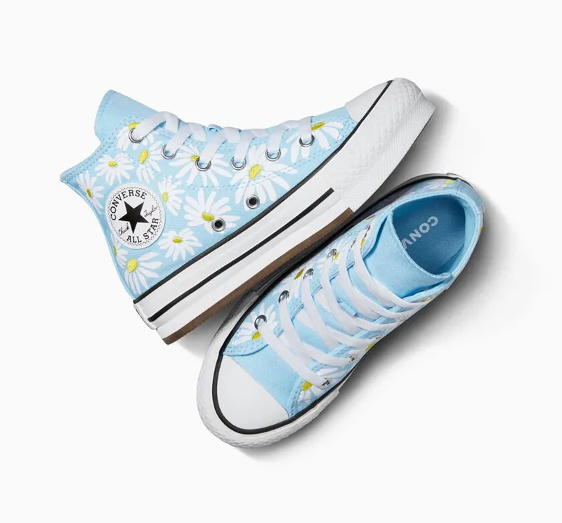 Converse Chuck Taylor All Star Lift Platform Floral True Sky/dandy Lion/wit (A06338C)