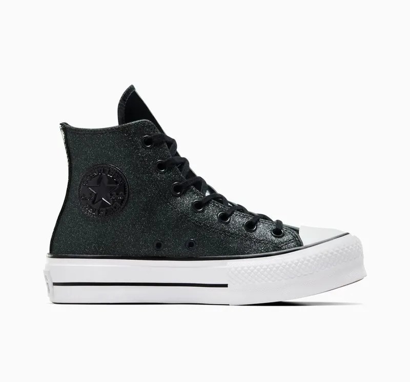 Converse Chuck Taylor All Star Lift Platform Sparkle Party Zwart/zwart/wit (A05436C)