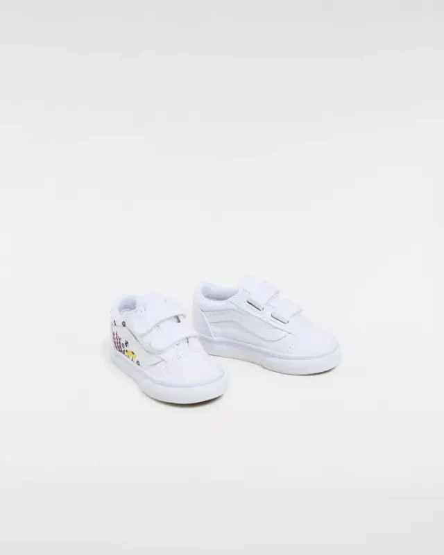 VANS Old Skool Met Klittenband Wit (VN000CRWAHP)