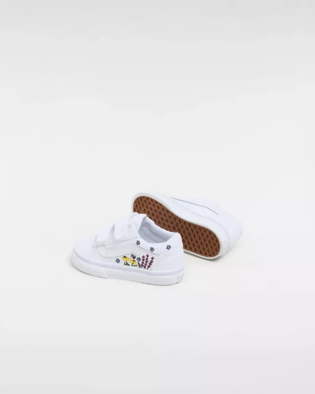 VANS Old Skool Met Klittenband Wit (VN000CRWAHP)
