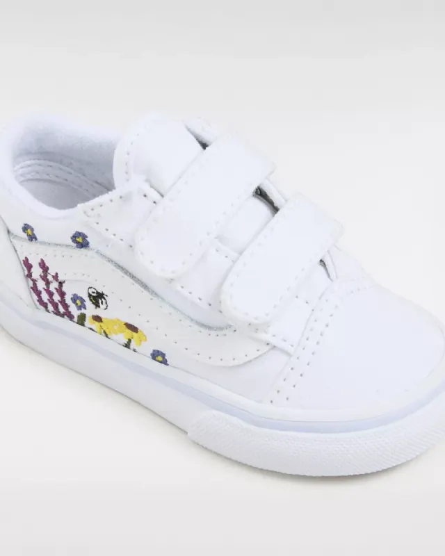 VANS Old Skool Met Klittenband Wit (VN000CRWAHP)