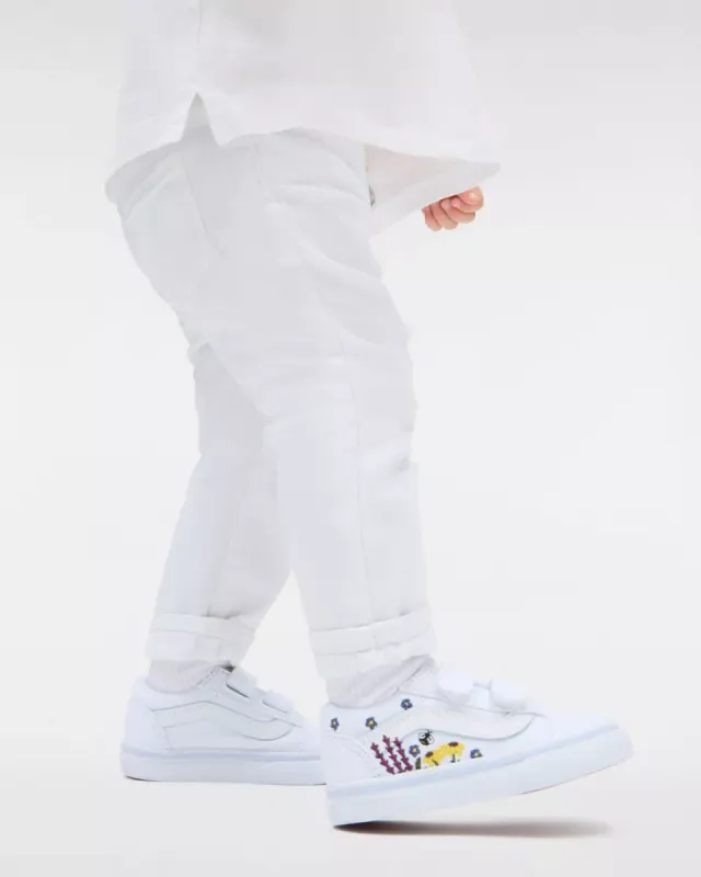 VANS Old Skool Met Klittenband Wit (VN000CRWAHP)