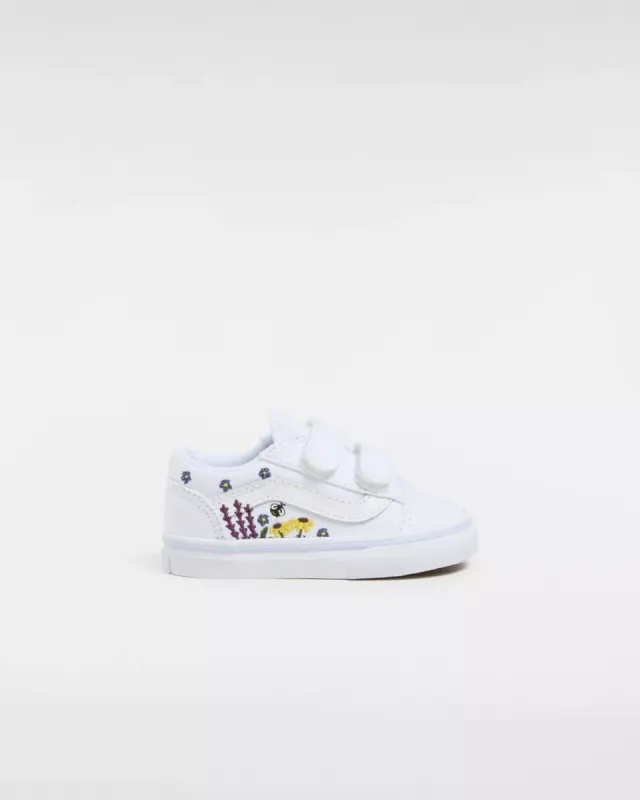 VANS Old Skool Met Klittenband Wit (VN000CRWAHP)
