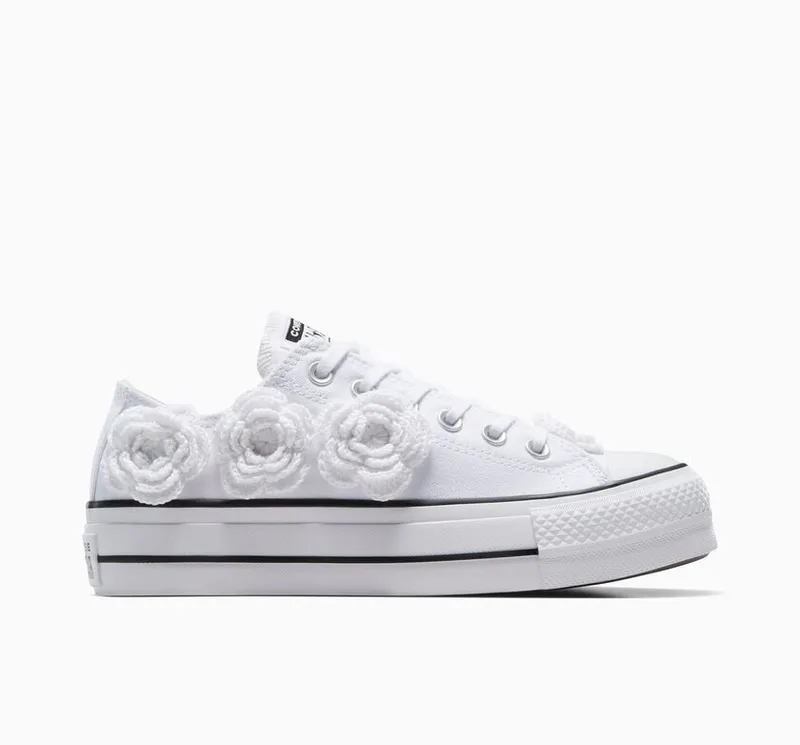 Converse Chuck Taylor All Star Lift 3D Flowers White Embro Flowers (A10228C)