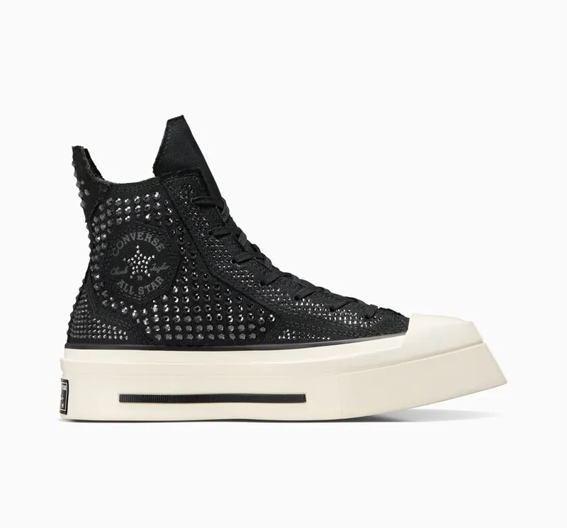 Converse Converse Chuck 70 De Luxe Squared with Swarovski® Crystals Zwart/egret/wit (A09070C)