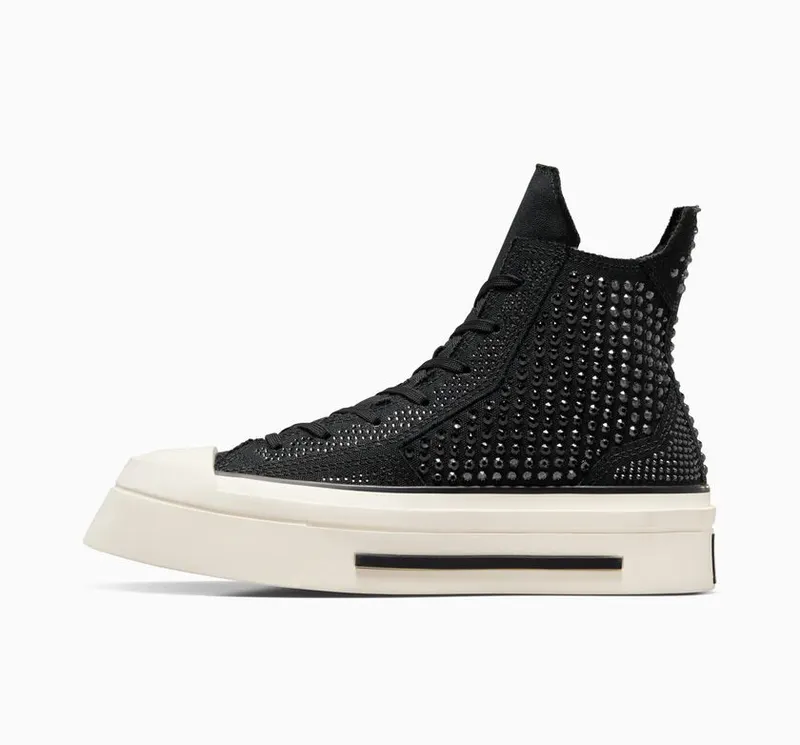 Converse Converse Chuck 70 De Luxe Squared with Swarovski® Crystals Zwart/egret/wit (A09070C)