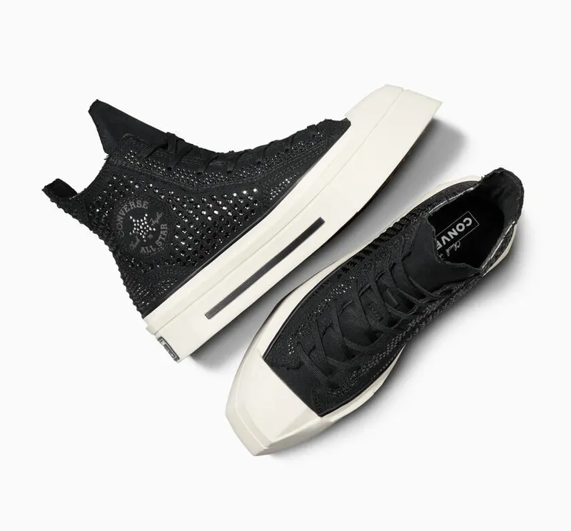 Converse Converse Chuck 70 De Luxe Squared with Swarovski® Crystals Zwart/egret/wit (A09070C)