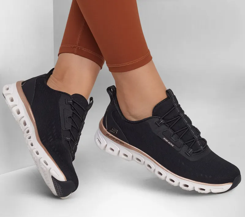 Skechers Glide-Step – Align – Zwart / Roos Goud (104561-BKRG)