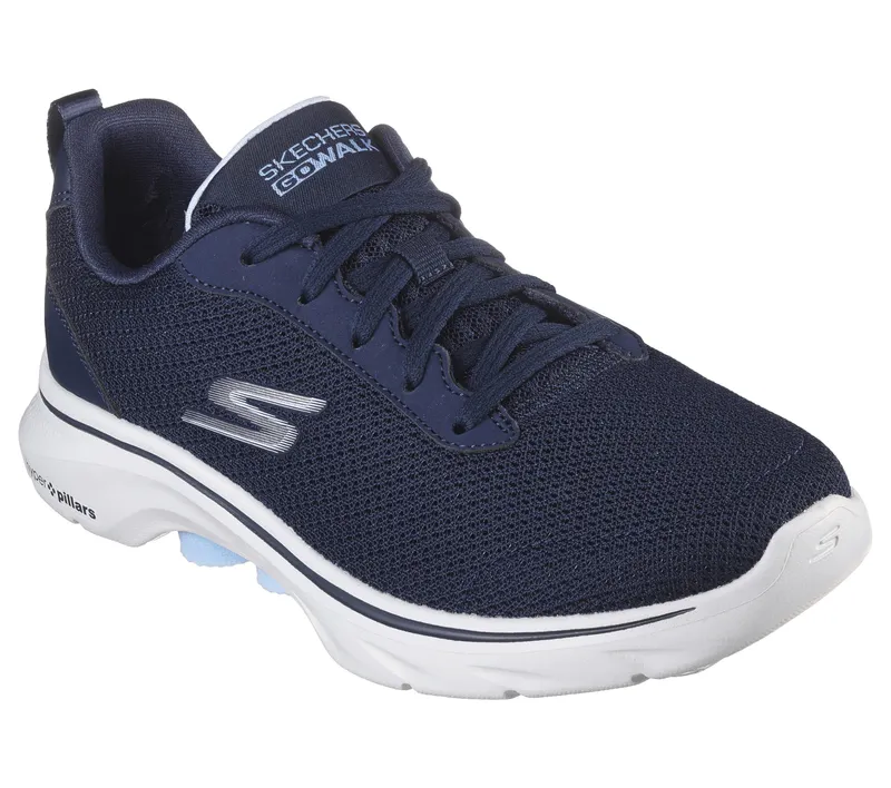 Skechers GO WALK 7 – Clear Path – Marine / Licht Blauw (125207-NVLB)