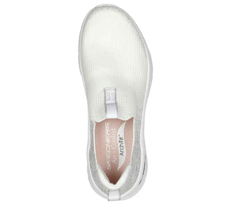 Skechers Relaxed Fit: Arch Fit D’Lux – Glimmer Dust – Wit / Zilver (149689-WSL)