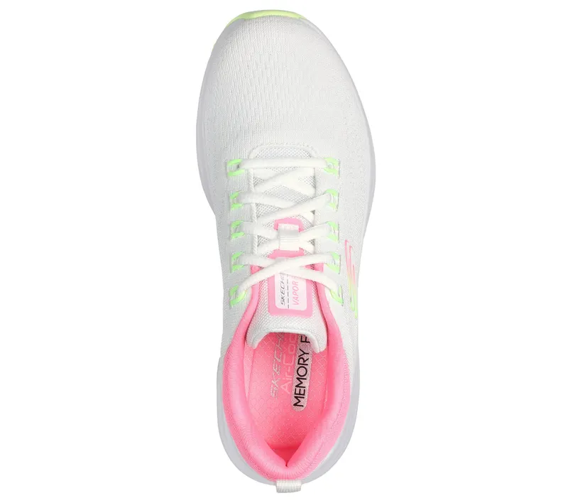 Skechers Vapor Foam – White / Neon Pink / Lime (150022-WNPL)