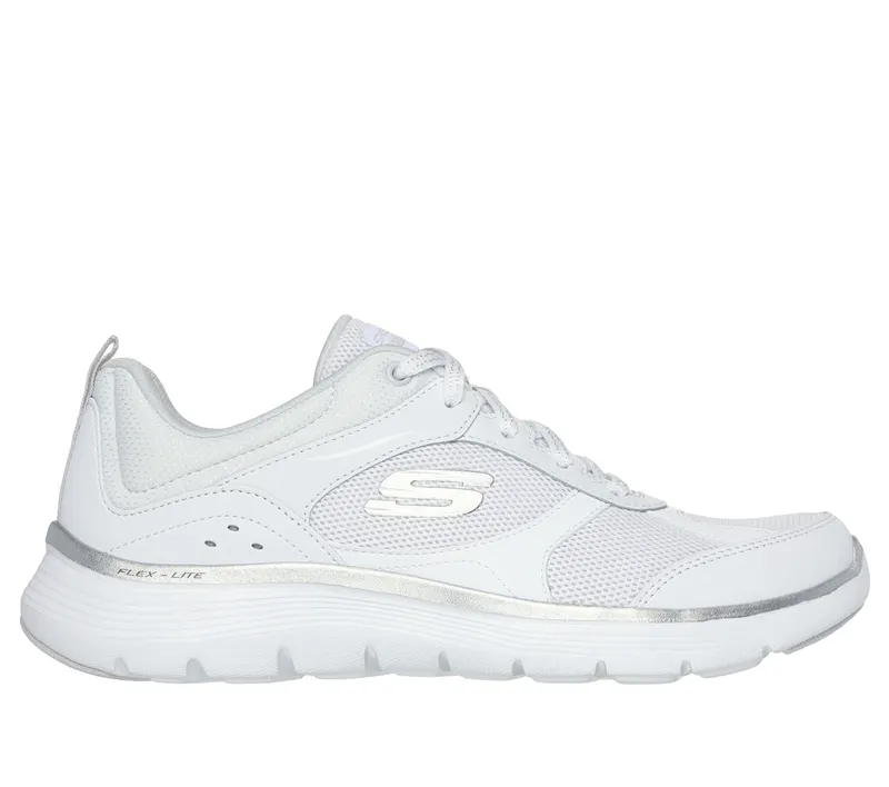 Skechers Flex Appeal 5.0 – Fresh Touch – Wit / Zilver (150202-WSL)