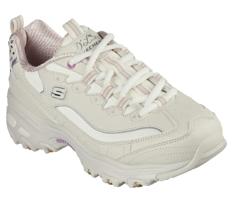 Skechers D’Lites – Wildcats – Natuurlijk / Roze (150236-NTPK)