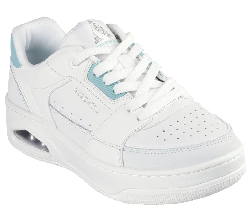 Skechers Uno Court – Courted Style – Wit / Turkoois (177710-WTQ)