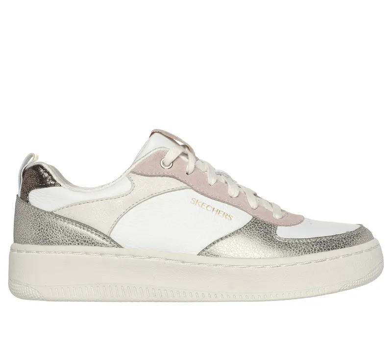 Skechers Sport Court 92 – Sheer Shine – Wit / Roze (185036-WPKG)