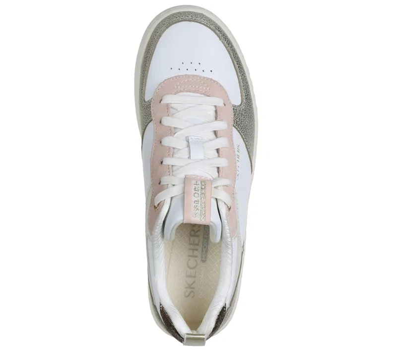 Skechers Sport Court 92 – Sheer Shine – Wit / Roze (185036-WPKG)
