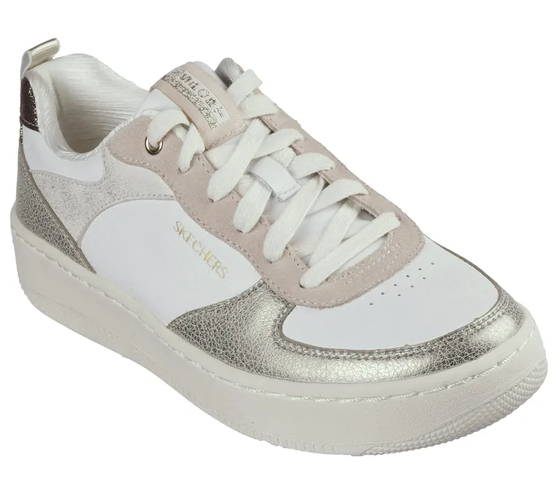 Skechers Sport Court 92 – Sheer Shine – Wit / Roze (185036-WPKG)