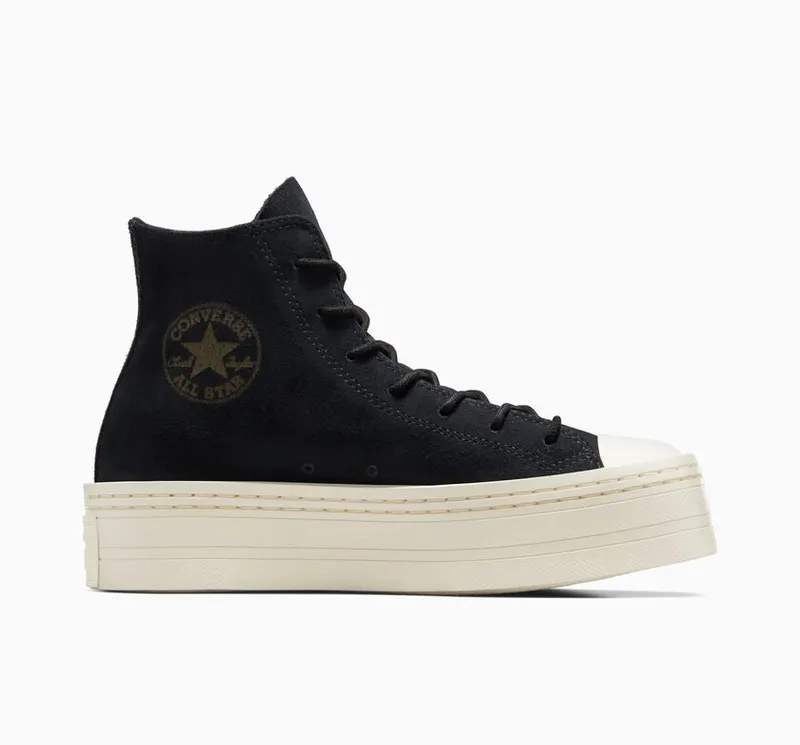 Converse Chuck Taylor All Star Modern Lift Platform Mono Suede Black/black/egret (A05285C)