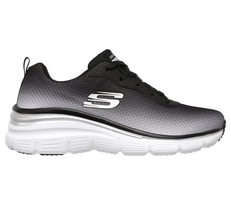 Skechers Fashion Fit – Build Up – Zwart / Wit (12717-BKW)