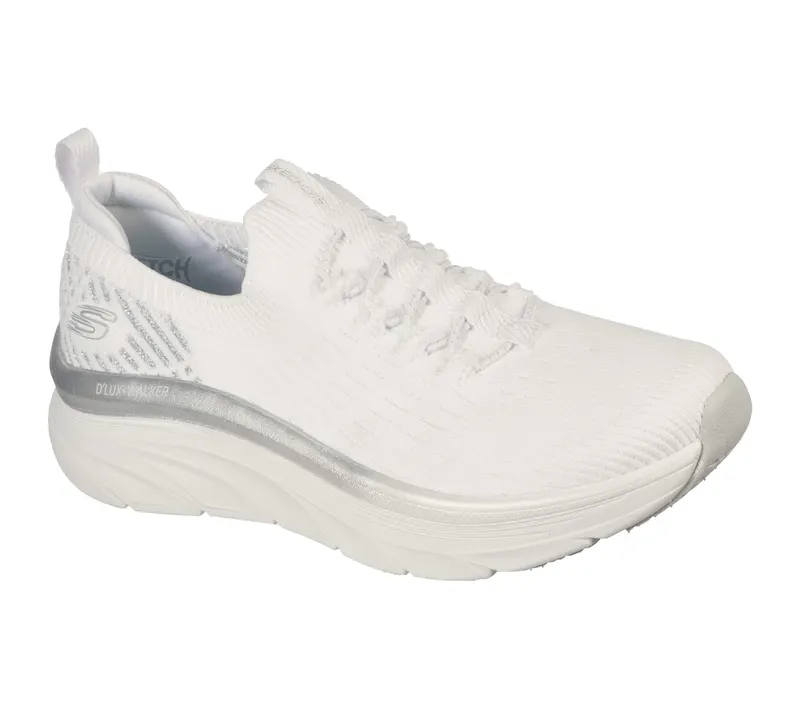 Skechers Relaxed Fit: D’Lux Walker – Let it Glow – Wit / Zilver (149366-WSL)