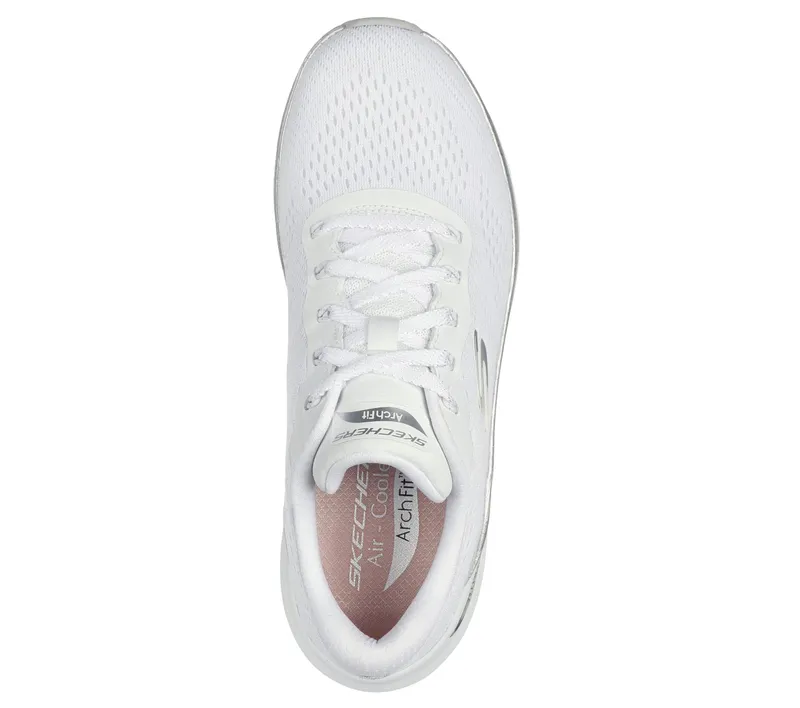 Skechers Arch Fit 2.0 – Glow The Distance – Wit / Zilver (150067-WSL)