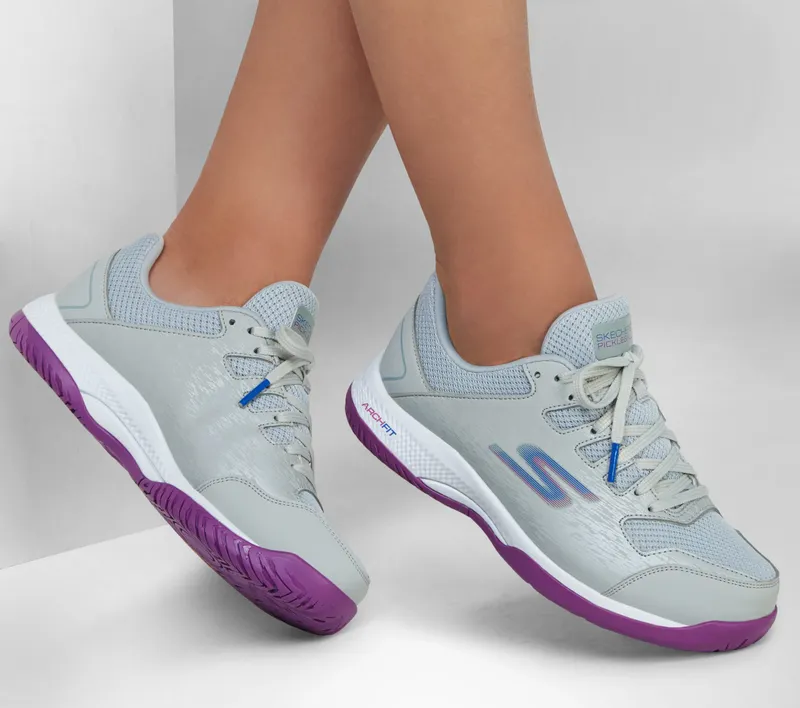 Skechers Viper Court – Pickleball – Grijs / Purper (172070-GYPR)