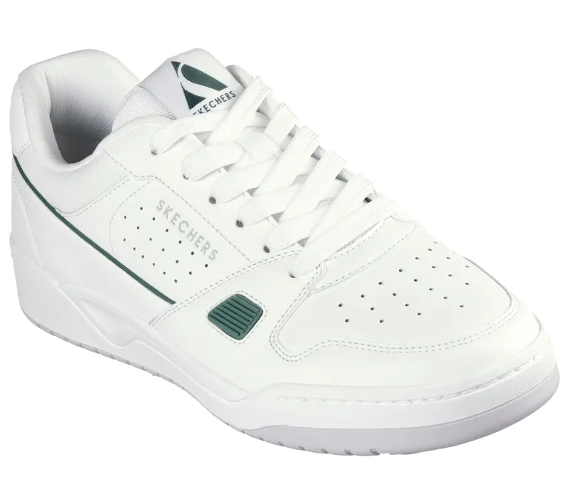 Skechers Koopa Court – Tiebreak – Wit / Groente (183250-WGR)