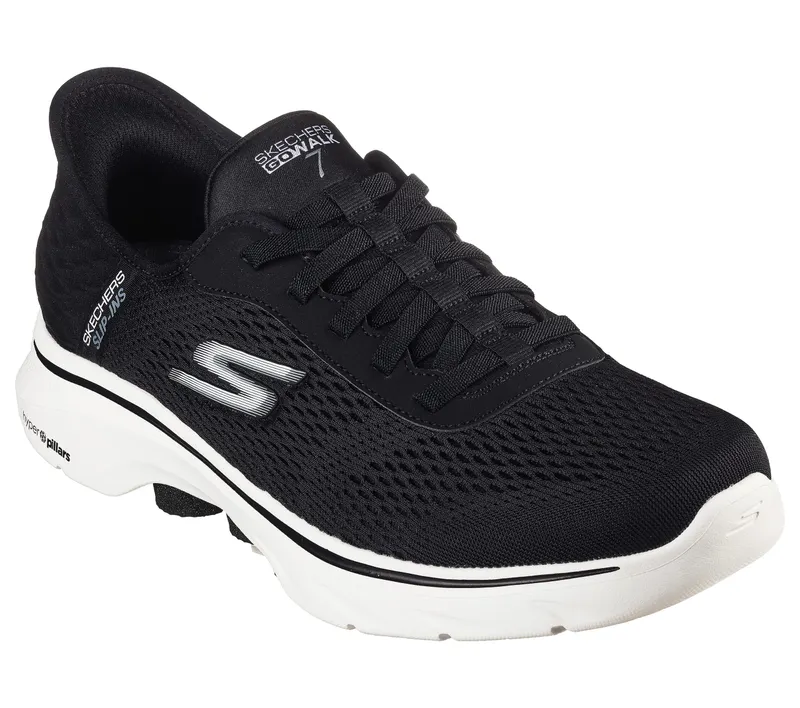 Skechers Skechers Slip-ins: GO WALK 7 – Free Hand 2 – Zwart / Wit (216648-BKW)