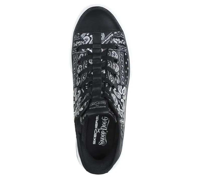 Skechers Premium Leather Slip-ins Snoop One – Double G – Zwart / Wit (251017-BKW)