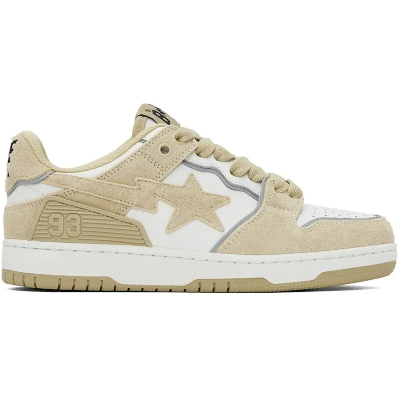 A Bathing Ape Bape SK8 Sta Beige Suede (1J80-191-057-BEI / 001FWJ801057-BEI / 0ZXSHW291057L-BGA)