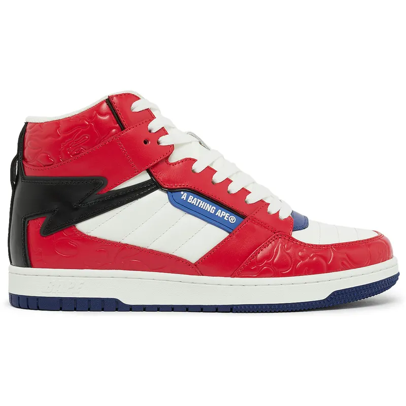 A Bathing Ape Bape Sta 88 Mid Red White Blue (1J30191027-RED)