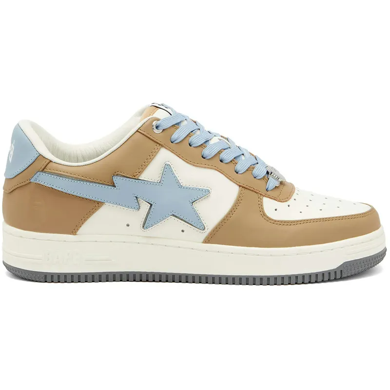 A Bathing Ape Bape Sta Low #4 Beige Sky Blue (001FWJ301011-BEI/1J30191011-BEI)