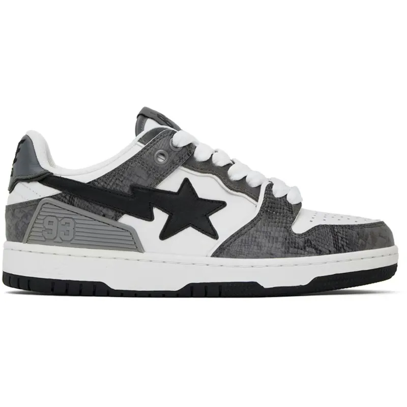 A Bathing Ape Sk8 Sta #1 Black Snakeskin (1J80-191-055-BLK/001FWJ801055I-BLK)