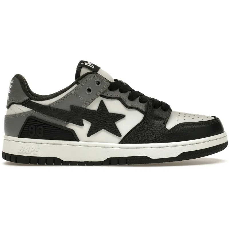 A Bathing Ape Sk8 Sta #5 Black White Grey (1J80-191-059-BLK/1J80-291-059-BLK/001FWJ801059I-BLK)
