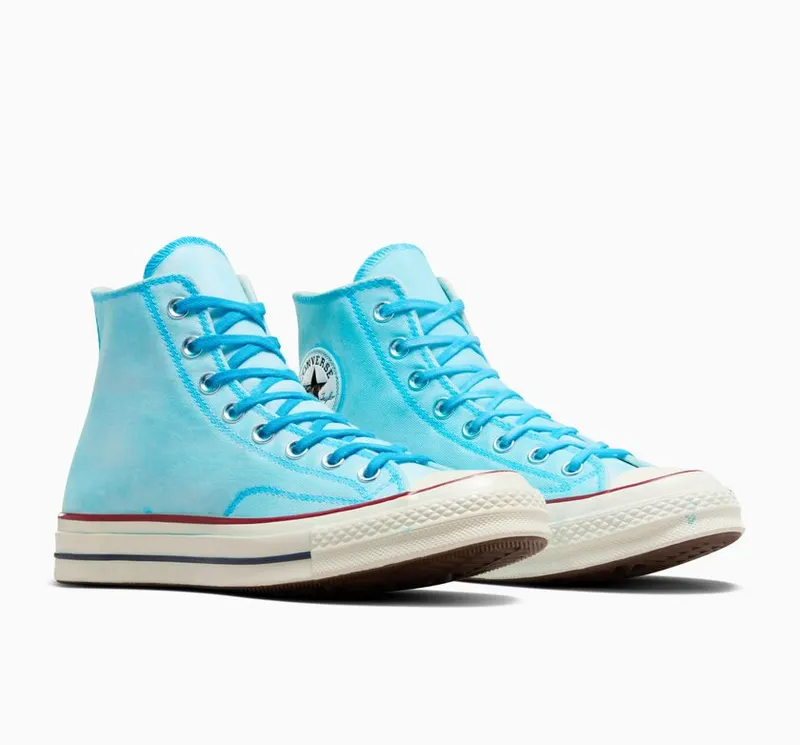 Converse Chuck 70 Canvas LTD Hand Painted Met De Hand Cyaan Geverfd (A11226C)