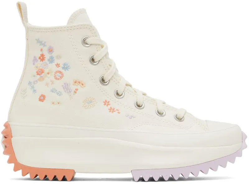 Converse Off-White Run Star Hike Floral Sneakers (A01583C)